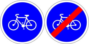 Bande ou piste cyclable obligatoire