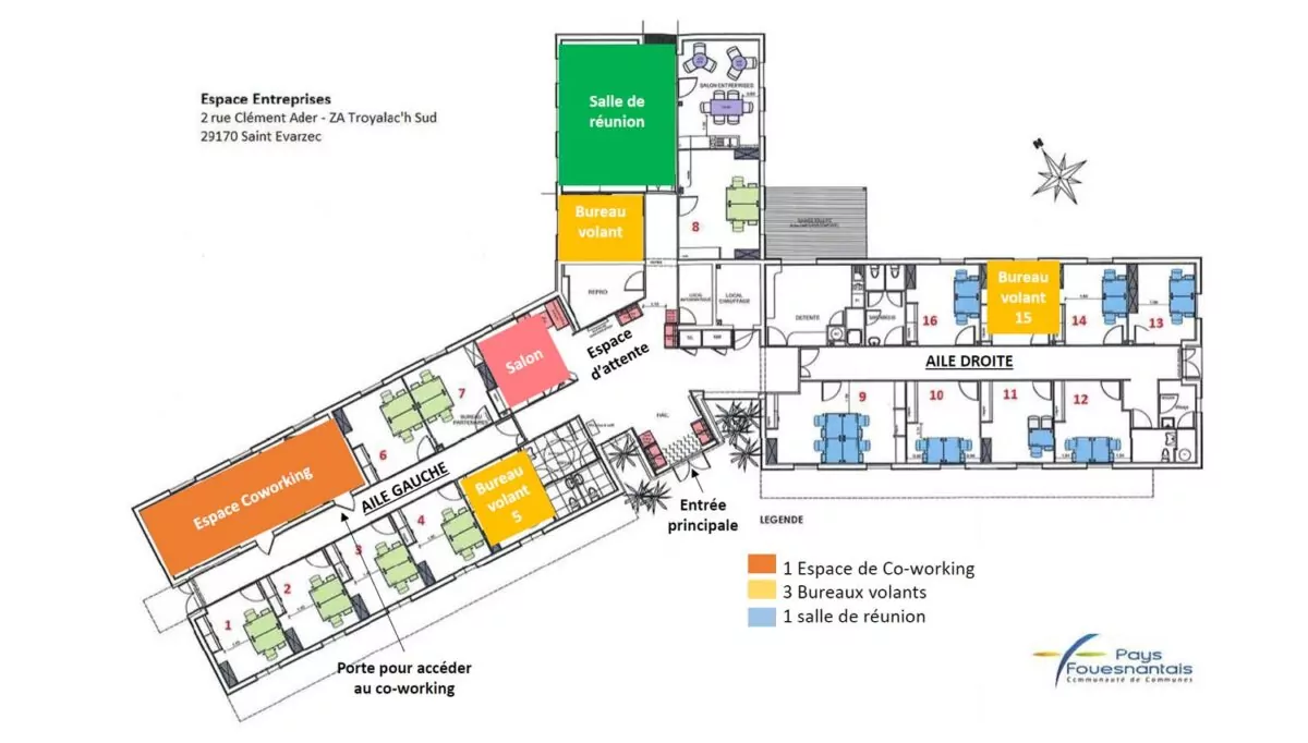 Plan de l'Espace entreprises